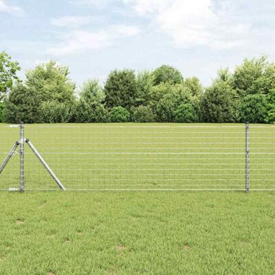 Poste de Cerca de Acero Galvanizado - 26 pcs Ø32 mm 100 cm Poste de Cerca de Acero Galvanizado - 26 pcs Ø32 mm 100 cm