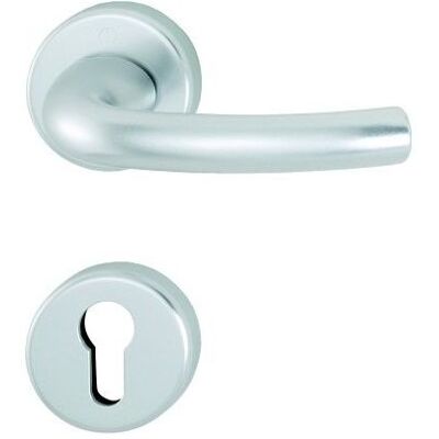 Juego de manijas de puerta de aluminio Hoppe Tokyo - Plateado Juego de manijas de puerta de aluminio Hoppe Tokyo - Plateado