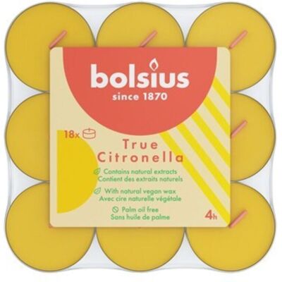 Bolsius Pack de 18 Velas Tealight de Citronela - Uso Exterior Bolsius Pack de 18 Velas Tealight de Citronela - Uso Exterior