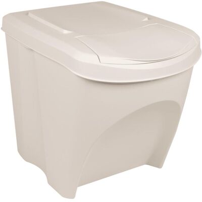 vidaXL 75 L Cubo de basura apilable blanco - Cubo de basura vidaXL 75 L Cubo de basura apilable blanco - Cubo de basura