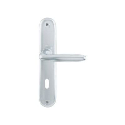 Juego de manijas de puerta en aluminio Neusilber HOPPE 72mm - Interior Juego de manijas de puerta en aluminio Neusilber HOPPE 72mm - Interior