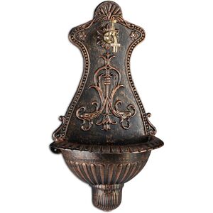 Relaxdays - Fuente Jardín Pared Con Grifo De Estilo Vintage, Aluminio Fundido, Bronce, 66 X 37 X 19,5 Cm Relaxdays - Fuente Jardín Pared Con Grifo De Estilo Vintage, Aluminio Fundido, Bronce, 66 X 37 X 19,5 Cm