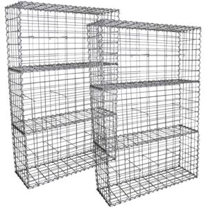 Monster-shop - 6 Cestas De Gaviones Metálicos 100x50x30cm Para Paisajismo Decoración Jardín Exterior Gaviones Resistentes A La Intemperie Y Corrosión Con Par De Guantes Protectores 180 Conectores + 24 Ganchos Gratis Monster-shop - 6 Cestas De Gaviones Metálicos 100x50x30cm Para Paisajismo Decoración Jardín Exterior Gaviones Resistentes A La Intemperie Y Corrosión Con Par De Guantes Protectores 180 Conectores + 24 Ganchos Gratis