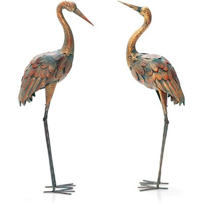 Costway - Conjunto De 2 Estatuas De Jardín De Flamenco, Escultura De Flamenco Con Marco De Metal, Arte De Jardín De Pie, Figuritas De Flamenco Para Patio Trasero Y Césped, Fácil Instalación (grulla) Costway - Conjunto De 2 Estatuas De Jardín De Flamenco, Escultura De Flamenco Con Marco De Metal, Arte De Jardín De Pie, Figuritas De Flamenco Para Patio Trasero Y Césped, Fácil Instalación (grulla)