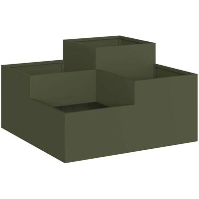 Contenedor de plantas de jardín vidaXL - Acero resistente a la intemperie - 80x80x48cm Contenedor de plantas de jardín vidaXL - Acero resistente a la intemperie - 80x80x48cm