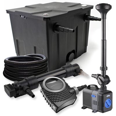 WILTEC Filtro Set Estanque 12000l 36w Uvc Clarificador Neo10000 80w Bomba 25m Tubo Jardin WILTEC Filtro Set Estanque 12000l 36w Uvc Clarificador Neo10000 80w Bomba 25m Tubo Jardin