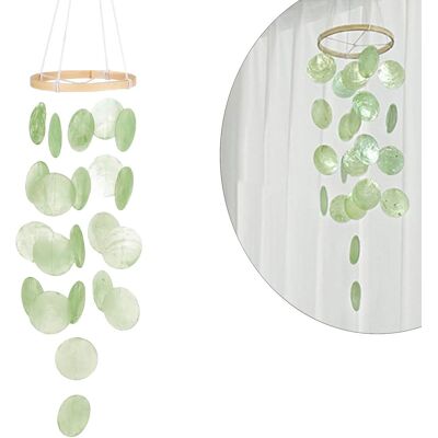 OEM Campana De Viento De Conchas Marinas, Decoración Bohemia, Atrapasueños, Guirnaldas, Sonido Único, Campanilla De Viento, Decoración De Jardín, Para Patio, Césped, Jardín, Círculo (verde) OEM Campana De Viento De Conchas Marinas, Decoración Bohemia, Atrapasueños, Guirnaldas, Sonido Único, Campanilla De Viento, Decoración De Jardín, Para Patio, Césped, Jardín, Círculo (verde)