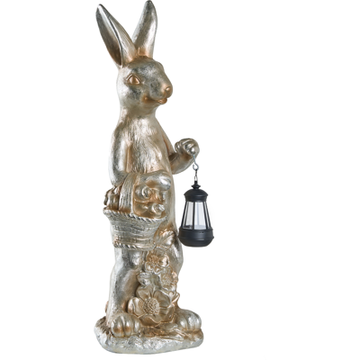 BELIANI Figura Decorativa De Mgo Conejo De Pascua Decoración De Jardín Interior Exterior Artesanal Dorado Otterup BELIANI Figura Decorativa De Mgo Conejo De Pascua Decoración De Jardín Interior Exterior Artesanal Dorado Otterup