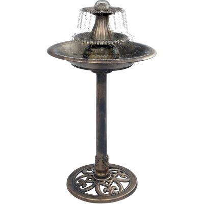 Décoshop26 - Decoración De Jardín Bañera Comedero Para Pájaros Con Fuente Bronce 50x91 Cm Plástico Dec020806 Décoshop26 - Decoración De Jardín Bañera Comedero Para Pájaros Con Fuente Bronce 50x91 Cm Plástico Dec020806