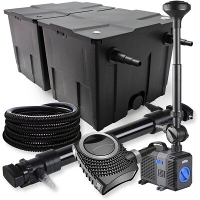 WILTEC Sunsun Kit De Filtración De Estanque 60000l 72w Uvc Esterilizador 80w Bomba Manguera Fuente Jardin WILTEC Sunsun Kit De Filtración De Estanque 60000l 72w Uvc Esterilizador 80w Bomba Manguera Fuente Jardin