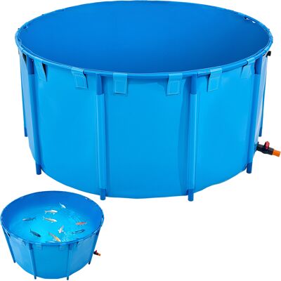 Vevor Estanque De Lona Sobre Suelo 3100 L Tanque De Pvc Sobre El Suelo 200 X 200 X 100 Cm Para Peces Dorados Con Estructura Estable De Plástico Y Válvula De Drenaje Para Acuicultura, Riego, Azul Vevor Estanque De Lona Sobre Suelo 3100 L Tanque De Pvc Sobre El Suelo 200 X 200 X 100 Cm Para Peces Dorados Con Estructura Estable De Plástico Y Válvula De Drenaje Para Acuicultura, Riego, Azul