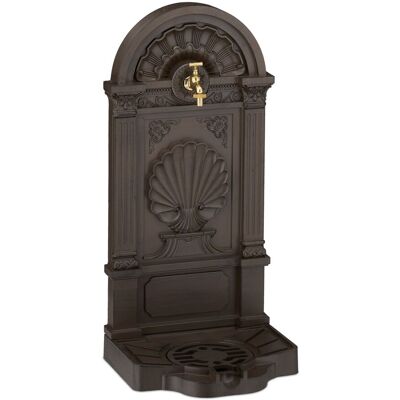 Fuente De Agua, Estilo Antiguo, Nostálgico, Decoración Jardín, Terraza, Grifo, 82,5x39x32 Cm, De Pie, Marrón - Relaxdays Fuente De Agua, Estilo Antiguo, Nostálgico, Decoración Jardín, Terraza, Grifo, 82,5x39x32 Cm, De Pie, Marrón - Relaxdays