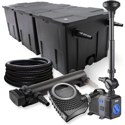 WILTEC Sunsun 3-cámaras Filtro 90000l 36w Uvc Clarificador 80 W Bomba Manguera Fuente Jardin WILTEC Sunsun 3-cámaras Filtro 90000l 36w Uvc Clarificador 80 W Bomba Manguera Fuente Jardin
