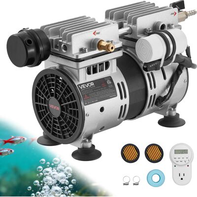 Vevor Kit De Bomba De Aireación Para Estanques Compresor De Aire 590 W Velocidad Nominal 1400 Rpm Bomba De Aireación Para Lagos Presión Máxima 0,3 Mpa, Oxigenador De Agua, Temperatura -5 °c A 40 °c Vevor Kit De Bomba De Aireación Para Estanques Compresor De Aire 590 W Velocidad Nominal 1400 Rpm Bomba De Aireación Para Lagos Presión Máxima 0,3 Mpa, Oxigenador De Agua, Temperatura -5 °c A 40 °c