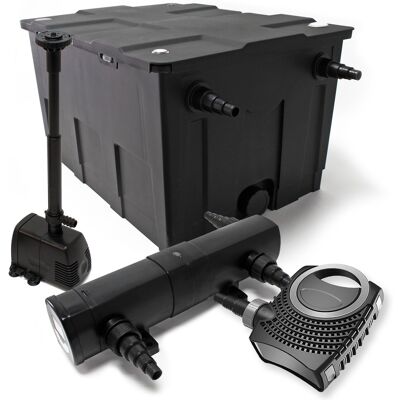 Wiltec - Set: Bio Filtro Para Estanque 60.000 L 24 W Uvc Clarificador 80 W Bomba Fuente Bomba Jardin Wiltec - Set: Bio Filtro Para Estanque 60.000 L 24 W Uvc Clarificador 80 W Bomba Fuente Bomba Jardin