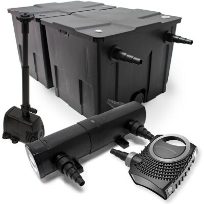 Wiltec - Kit Filtro Estanque Filtro Biológico 60000l Clarificador Uvc 18w 80w Bomba Ecológica De Fuente Wiltec - Kit Filtro Estanque Filtro Biológico 60000l Clarificador Uvc 18w 80w Bomba Ecológica De Fuente