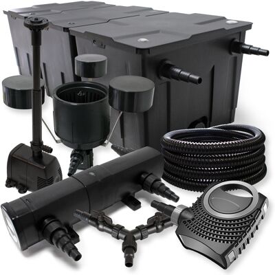 WILTEC Sunsun Kit Filtro Estanque 90000l 24w Clarificador Neo10000 Bomba 25m Manguera Skimmer Fuente Jardin WILTEC Sunsun Kit Filtro Estanque 90000l 24w Clarificador Neo10000 Bomba 25m Manguera Skimmer Fuente Jardin