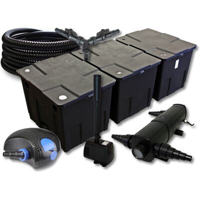 WILTEC Sunsun Filtro Para 90000l Estanque Con 24w Clarificador Y 100w Eco Bomba 25m Tubo Fuente Jardin WILTEC Sunsun Filtro Para 90000l Estanque Con 24w Clarificador Y 100w Eco Bomba 25m Tubo Fuente Jardin