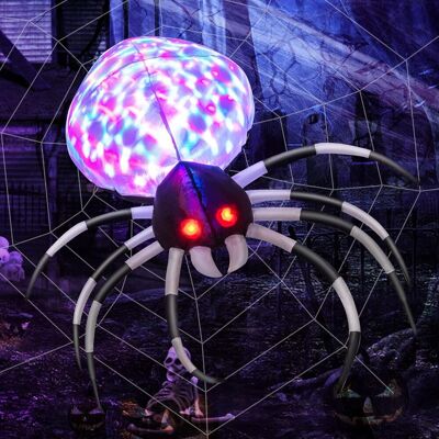 Costway Araña inflable de Halloween con luces multicolor - 105cm Decoración Costway Araña inflable de Halloween con luces multicolor - 105cm Decoración