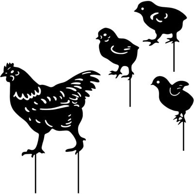 OEM Conjunto De 4 Estacas Metálicas Para Jardín Con Forma De Gallina Y Pollito, Figuras De Animales De Metal Para El Jardín, Silueta De Gallina Para Césped, Patio, Jardín, Decoración Exterior. OEM Conjunto De 4 Estacas Metálicas Para Jardín Con Forma De Gallina Y Pollito, Figuras De Animales De Metal Para El Jardín, Silueta De Gallina Para Césped, Patio, Jardín, Decoración Exterior.