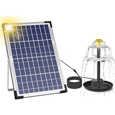 OEM Fontaine Solaire 10w Ensemble De Pompe À Eau À 3 Niveaux, Fonction Cascade Pour Bain D'oiseaux, Jardin, Étang, Décoration OEM Fontaine Solaire 10w Ensemble De Pompe À Eau À 3 Niveaux, Fonction Cascade Pour Bain D'oiseaux, Jardin, Étang, Décoration
