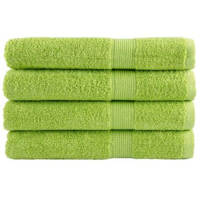Toallas de sauna premium vidaXL - 4 piezas verde manzana - Toallas Toallas de sauna premium vidaXL - 4 piezas verde manzana - Toallas