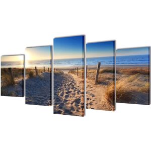 Vidaxl - Set Decorativo De Lienzos Para Pared Playa Y Arena 200 X 100 Cm Vidaxl - Set Decorativo De Lienzos Para Pared Playa Y Arena 200 X 100 Cm