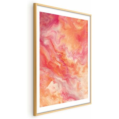 OEM Póster - Colores Llameantes - Formas Dinámicas En Los Colores Del Fuego Y El Rosa OEM Póster - Colores Llameantes - Formas Dinámicas En Los Colores Del Fuego Y El Rosa