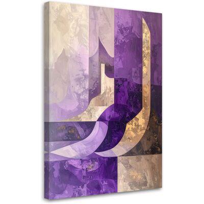 FEEBY Cuadro En Lienzo, Imitaciones Abstractas De Pintura Morado Beige, 80x120 FEEBY Cuadro En Lienzo, Imitaciones Abstractas De Pintura Morado Beige, 80x120