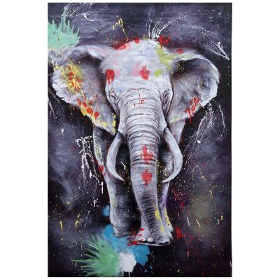 DÉCOSHOP26 Cuadro Al Óleo De Elefante Pintado A Mano Sobre Lienzo Tamaño Xl 150 X 100 Cm 040010883 DÉCOSHOP26 Cuadro Al Óleo De Elefante Pintado A Mano Sobre Lienzo Tamaño Xl 150 X 100 Cm 040010883