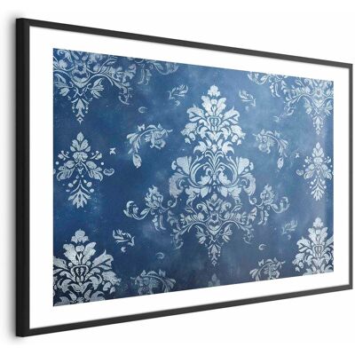 OEM Póster - Adorno Retro En Tonos Azules Desgastados OEM Póster - Adorno Retro En Tonos Azules Desgastados