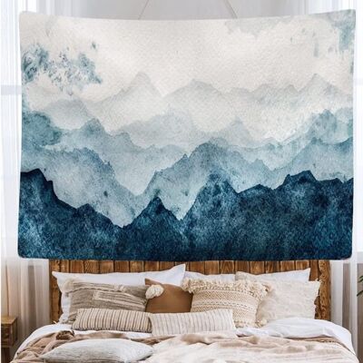 OEM Cuadro De Pared En Acuarela "montañas Azul Óxido", Tapiz, 200x150 Cm, Tapiz Grande, Póster Decorativo, Accesorios, Alfombra, Tela, Pintura, Tapiz OEM Cuadro De Pared En Acuarela "montañas Azul Óxido", Tapiz, 200x150 Cm, Tapiz Grande, Póster Decorativo, Accesorios, Alfombra, Tela, Pintura, Tapiz