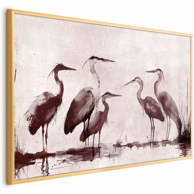 OEM Póster - Garzas Pintadas Con Tinta OEM Póster - Garzas Pintadas Con Tinta