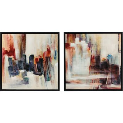 OEM Cuadros En Lienzo Abstractos A Mano 40x40 Cm 2 Piezas Cuadros De Arte De Pared Enmarcados Textura Rica Multicolor OEM Cuadros En Lienzo Abstractos A Mano 40x40 Cm 2 Piezas Cuadros De Arte De Pared Enmarcados Textura Rica Multicolor
