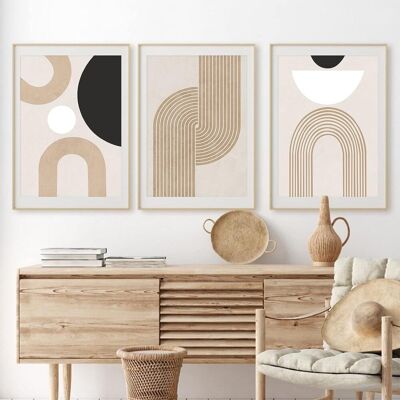 JUSCH Conjunto De 3 Pósteres Premium, Cuadros De Arte Abstracto Moderno Para Pared, Sin Marco, Impresión En Lienzo JUSCH Conjunto De 3 Pósteres Premium, Cuadros De Arte Abstracto Moderno Para Pared, Sin Marco, Impresión En Lienzo