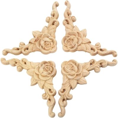 OEM Conjunto De 4 Esculturas De Madera Tallada Para Esquinas, Marco Decorativo, Iluminación De Esquina Para Decoración De Interiores, Pared, Puerta De Armario, 15 Cm OEM Conjunto De 4 Esculturas De Madera Tallada Para Esquinas, Marco Decorativo, Iluminación De Esquina Para Decoración De Interiores, Pared, Puerta De Armario, 15 Cm