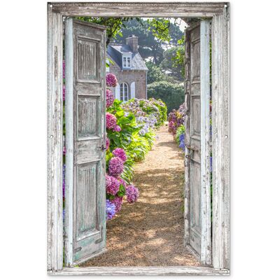 ONLYWOW Póster De Jardín Mirada - Hortensia - Flores 120x180 ONLYWOW Póster De Jardín Mirada - Hortensia - Flores 120x180