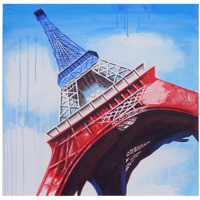 DÉCOSHOP26 Uadro Pintura Torre Eiffel 100x100 Cm Lienzo De Pared Pintado A Mano Estilo Abstracto Algodón Poliéster Multicolor 04001137 DÉCOSHOP26 Uadro Pintura Torre Eiffel 100x100 Cm Lienzo De Pared Pintado A Mano Estilo Abstracto Algodón Poliéster Multicolor 04001137