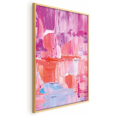 OEM Póster - Pinceladas Coloridas - Intensos Tonos De Rosa Y Morado Sobre Lienzo OEM Póster - Pinceladas Coloridas - Intensos Tonos De Rosa Y Morado Sobre Lienzo