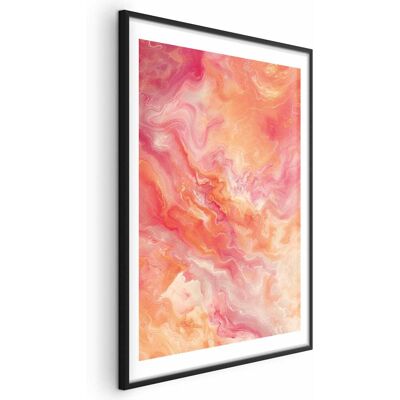 OEM Póster - Colores Llameantes - Formas Dinámicas En Los Colores Del Fuego Y El Rosa OEM Póster - Colores Llameantes - Formas Dinámicas En Los Colores Del Fuego Y El Rosa