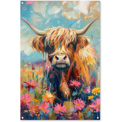 ONLYWOW Póster De Jardín Highlander Escocés - Naturaleza - Colorido - Flores 80x120 ONLYWOW Póster De Jardín Highlander Escocés - Naturaleza - Colorido - Flores 80x120