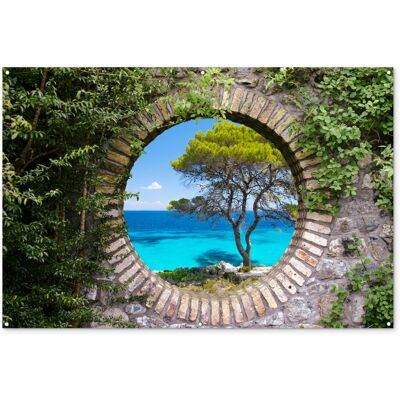 ONLYWOW Póster De Jardín Mar - Árbol - Tropical - Vista 180x120 ONLYWOW Póster De Jardín Mar - Árbol - Tropical - Vista 180x120