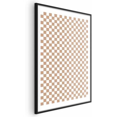 OEM Póster - Geometría Y Tonos Marrones - Un Estampado A Cuadros En Tonos Neutros OEM Póster - Geometría Y Tonos Marrones - Un Estampado A Cuadros En Tonos Neutros