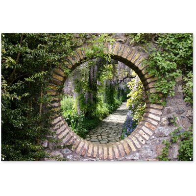 ONLYWOW Póster De Jardín Bosque - Piedras - Mirador - Sendero - Glicinia 180x120 ONLYWOW Póster De Jardín Bosque - Piedras - Mirador - Sendero - Glicinia 180x120