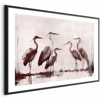 OEM Póster - Garzas Pintadas Con Tinta OEM Póster - Garzas Pintadas Con Tinta