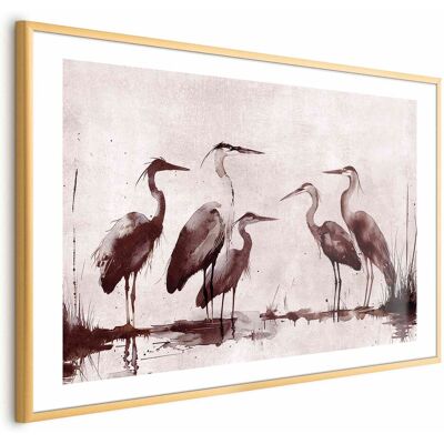 OEM Póster - Garzas Pintadas Con Tinta OEM Póster - Garzas Pintadas Con Tinta