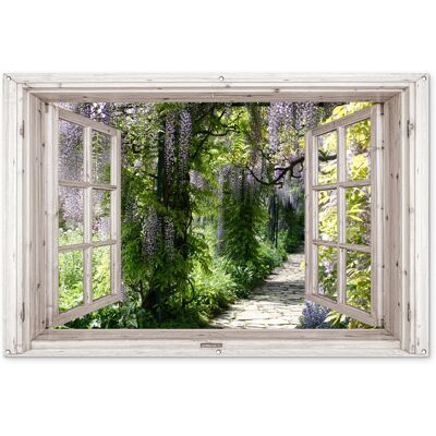 ONLYWOW Póster De Jardín Lluvia Azul - Flores - Vista - Árbol - Primavera 180x120 ONLYWOW Póster De Jardín Lluvia Azul - Flores - Vista - Árbol - Primavera 180x120