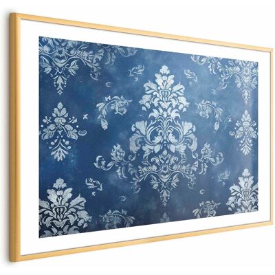 OEM Póster - Adorno Retro En Tonos Azules Desgastados OEM Póster - Adorno Retro En Tonos Azules Desgastados