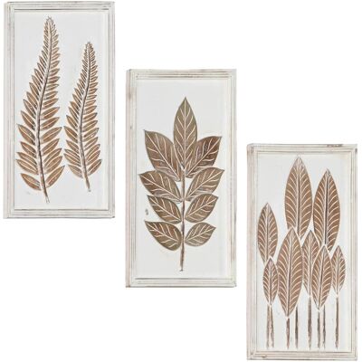 Decoración Artística 3 Uds. 40 X 40 X 1,5 Cm Marrón Y Vidaxl Decoración Artística 3 Uds. 40 X 40 X 1,5 Cm Marrón Y Vidaxl