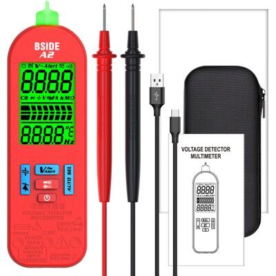 OEM Multímetro Tipo Bolígrafo Recargable A2 Mini Trms + Estuche Rojo OEM Multímetro Tipo Bolígrafo Recargable A2 Mini Trms + Estuche Rojo